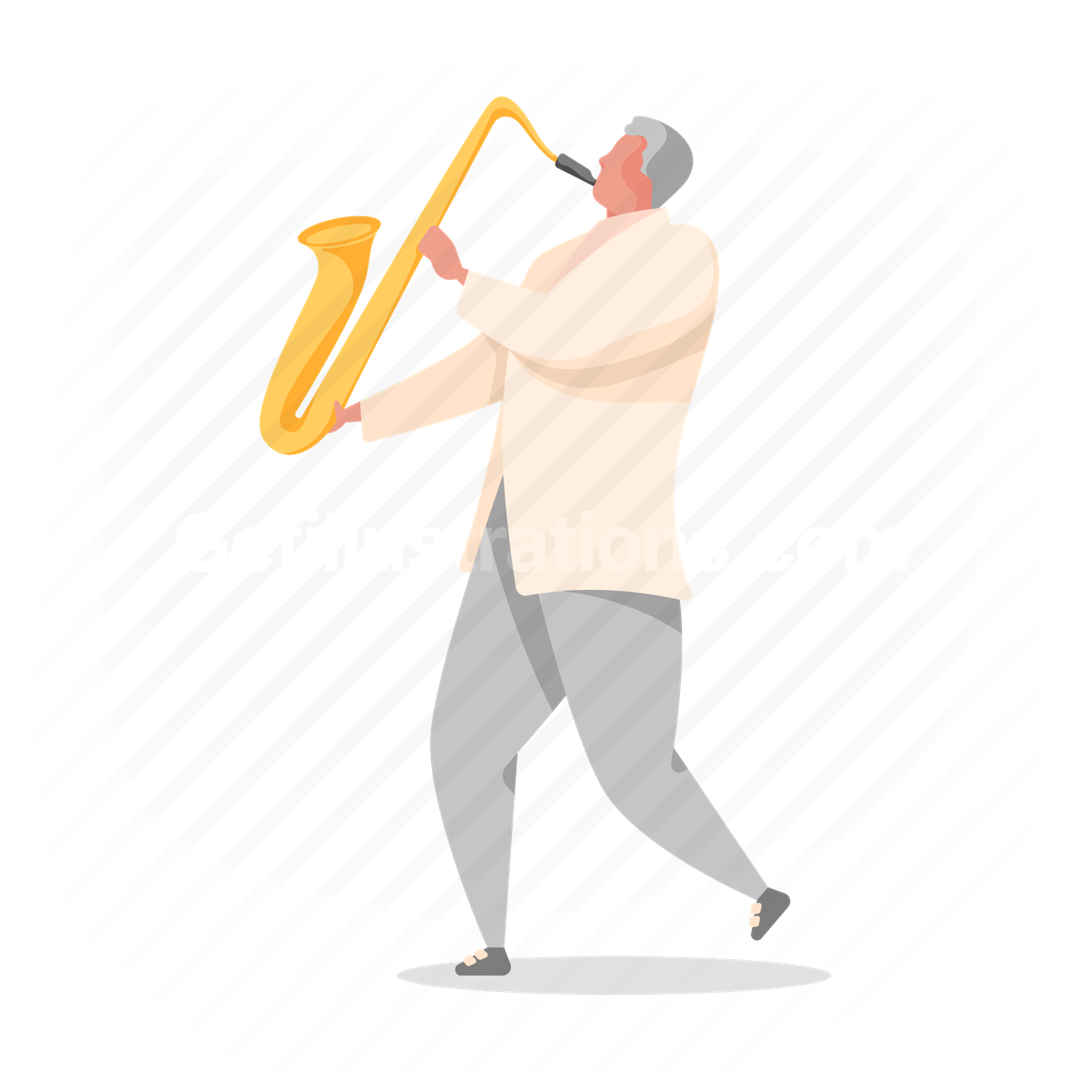 man, saxophone, instrument, musician